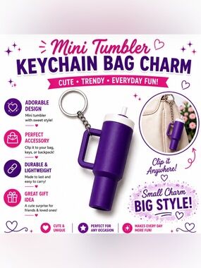 MINI TUMBLER KEYCHAIN BAG CHARM